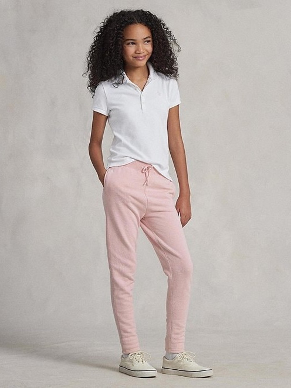 NWT Polo Ralph Lauren Girls French Terry Leggings Pink Size 6X